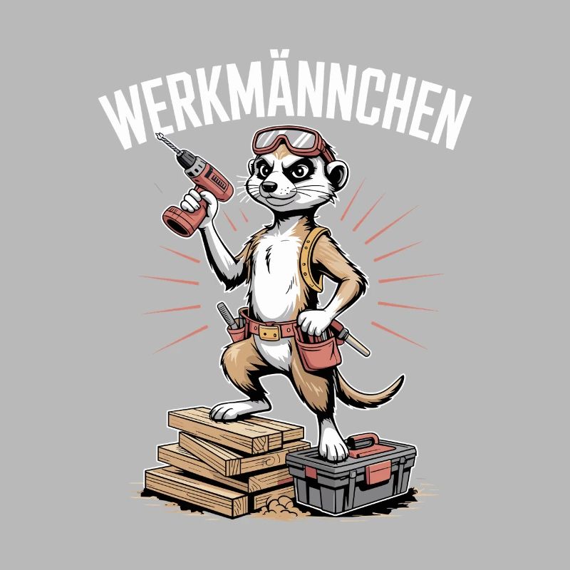 Erdmännchen Echter Heimwerker Mann Handwerker