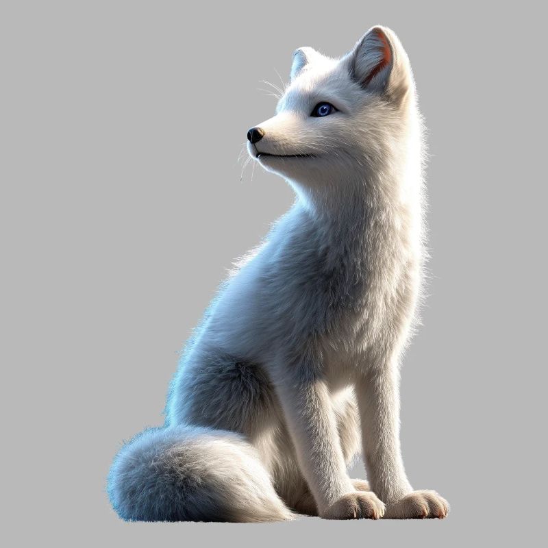 Polarfuchs Schneefuchs Eisfuchs Süßer Weißer Fuchs