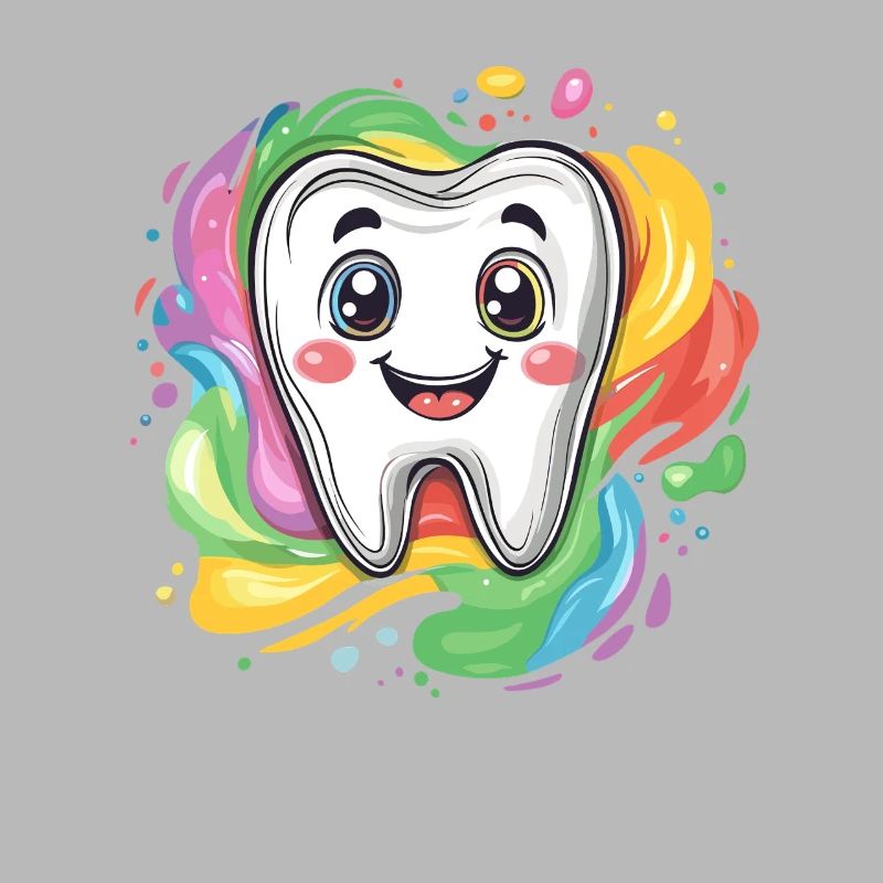 Une éclaboussure de couleur joyeuse pour les dents