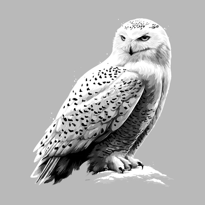 Schneeeule Weiße Eule Kauz Uhu Owl Schnee Eulen