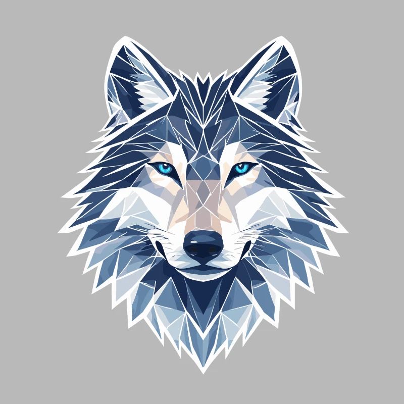Geometrischer Wolf - Moderner Geometrischer Wolf 