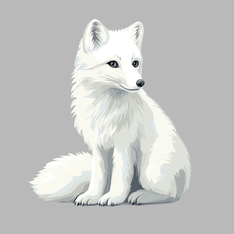White fox illustration