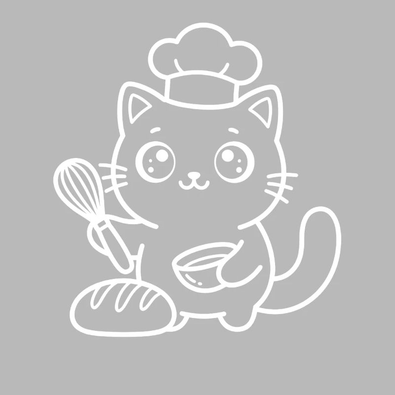 Bäcker Kawaii Katze