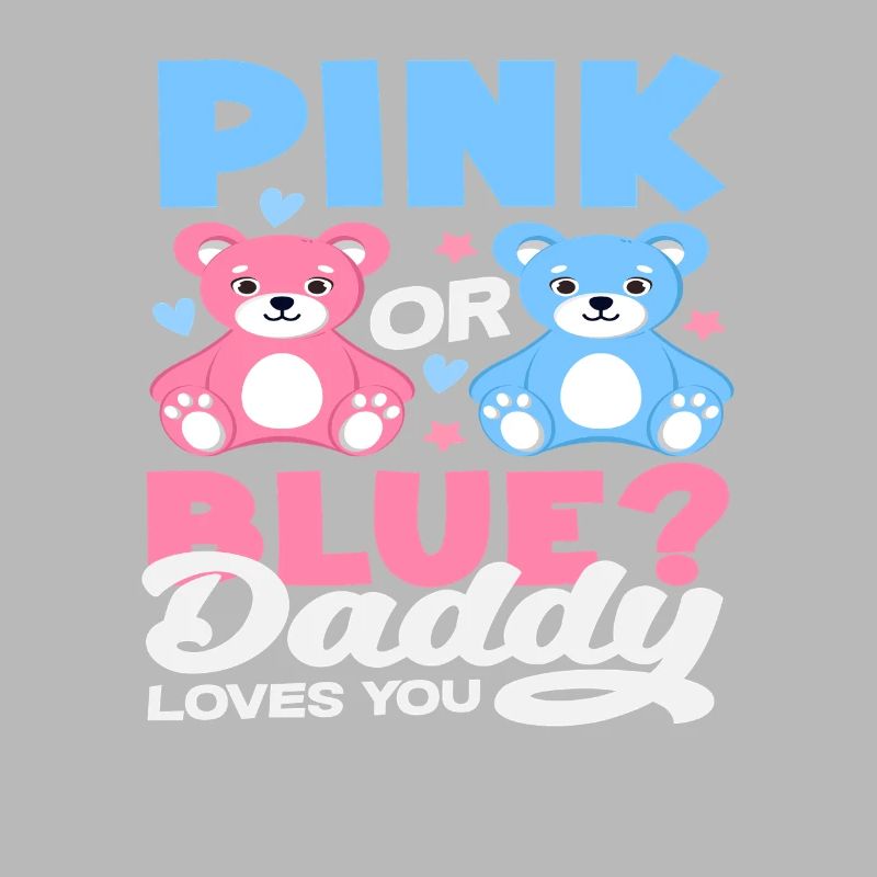 Pink Oder Blau Papa Liebt Dich Bär