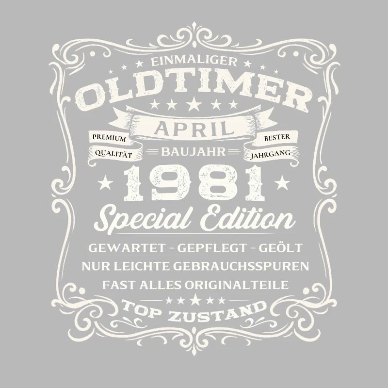 45. Geburtstag Geschenk Mann Oldtimer April 1981