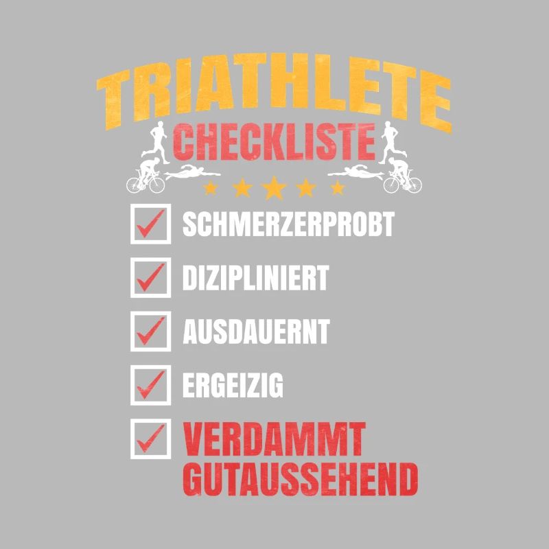 Triathlet Checkliste Motiv