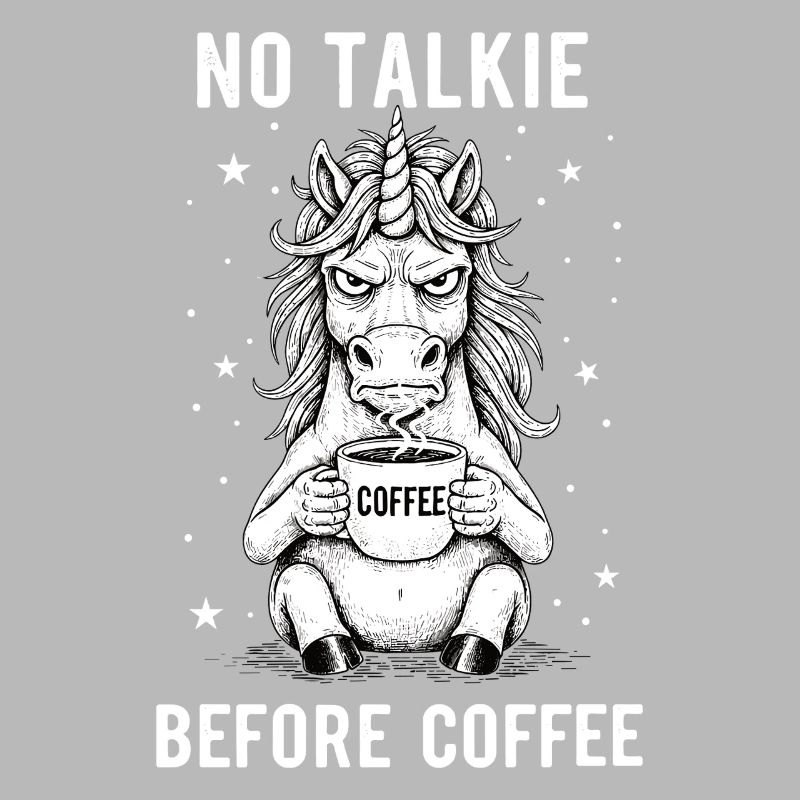 Pas de conversation devant une licorne amoureuse du café