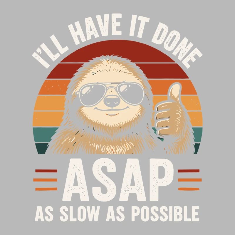 Aussi lent que possible Sloth Retro