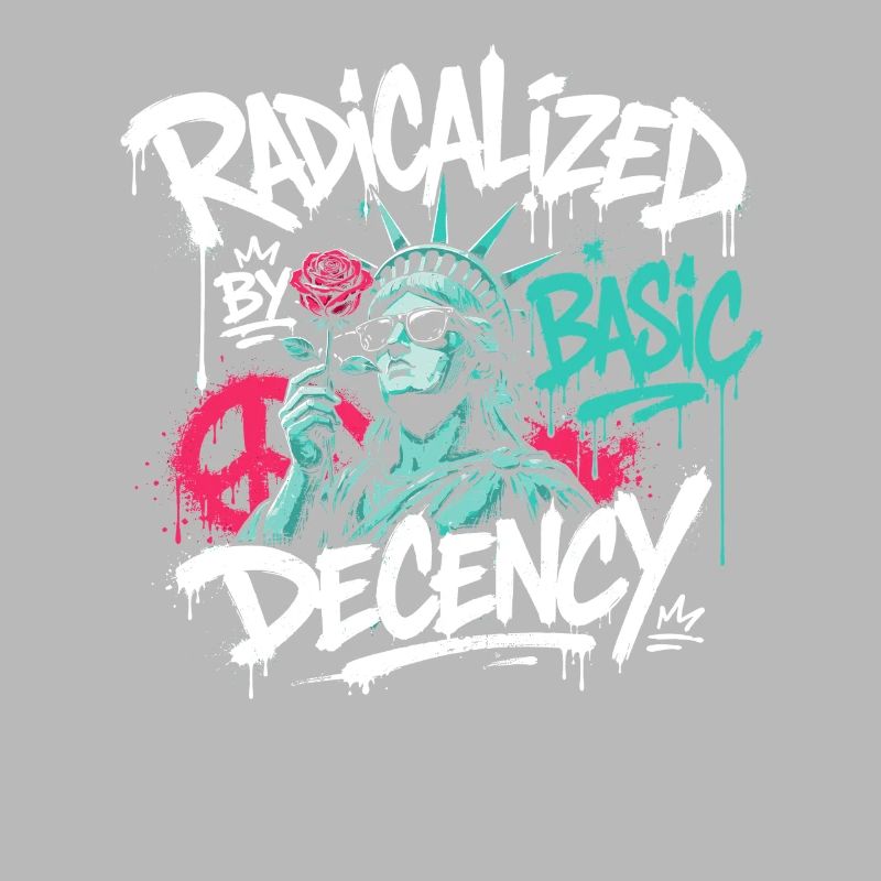 Radikalisierte Basic Decency Graffiti