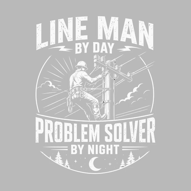 Power Line Cable Technician Motif