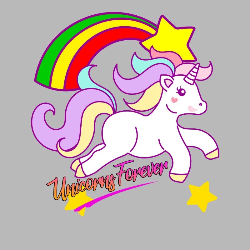 Regenbogen-Einhorn Forever