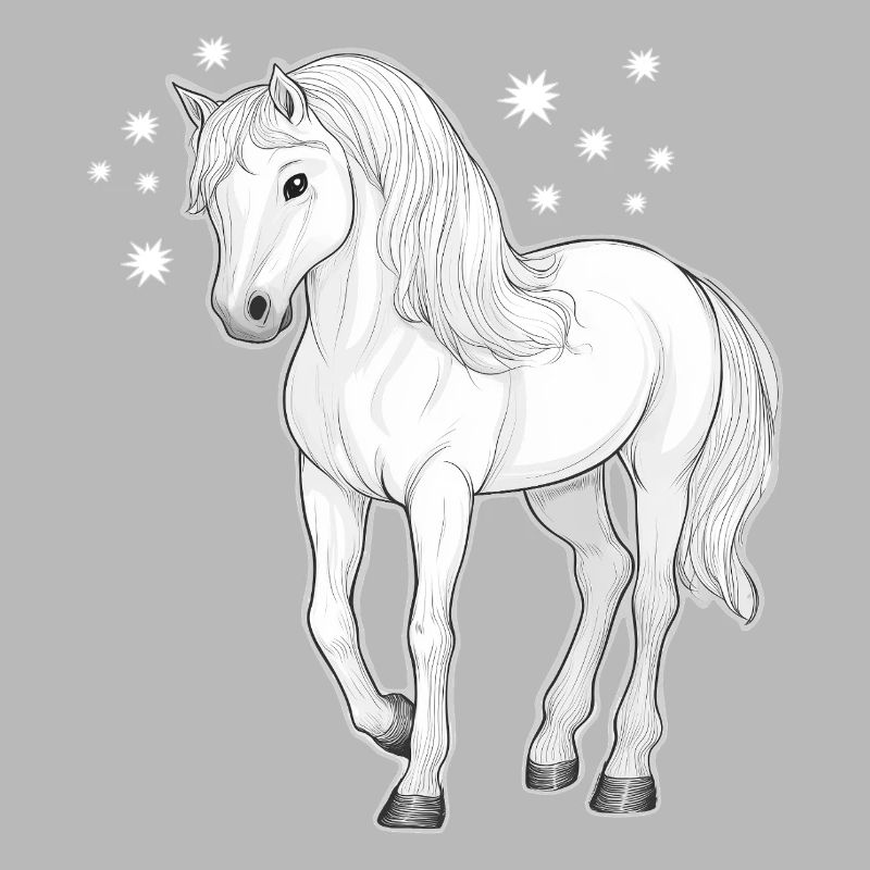 Pferd mit Sternen