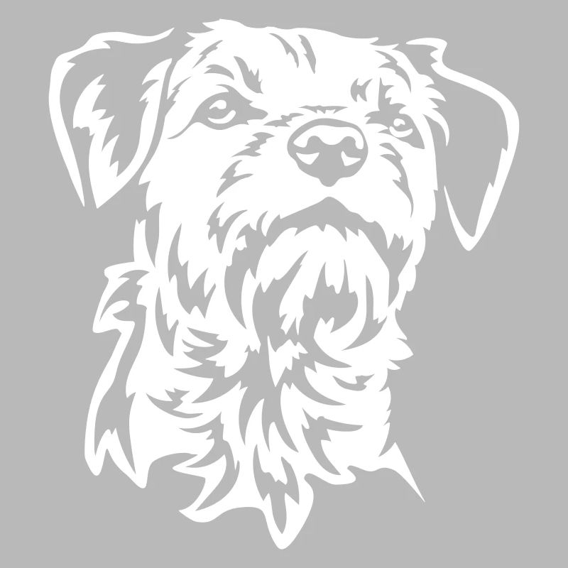 Border Terrier Kopf "Black Edition"