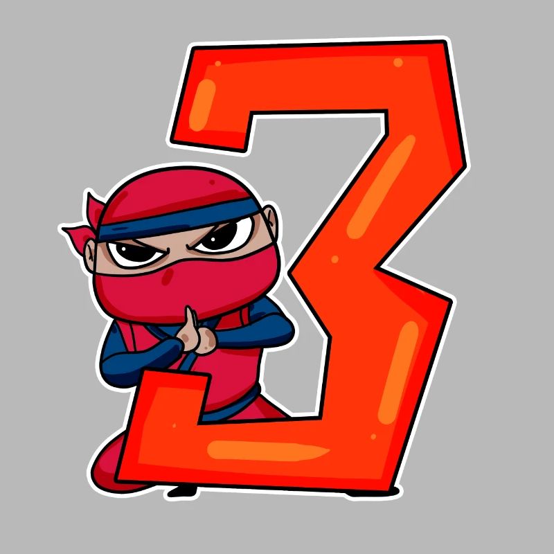 3 Jahre Junge Ninja - 3 Geburtstag - Ich bin 3