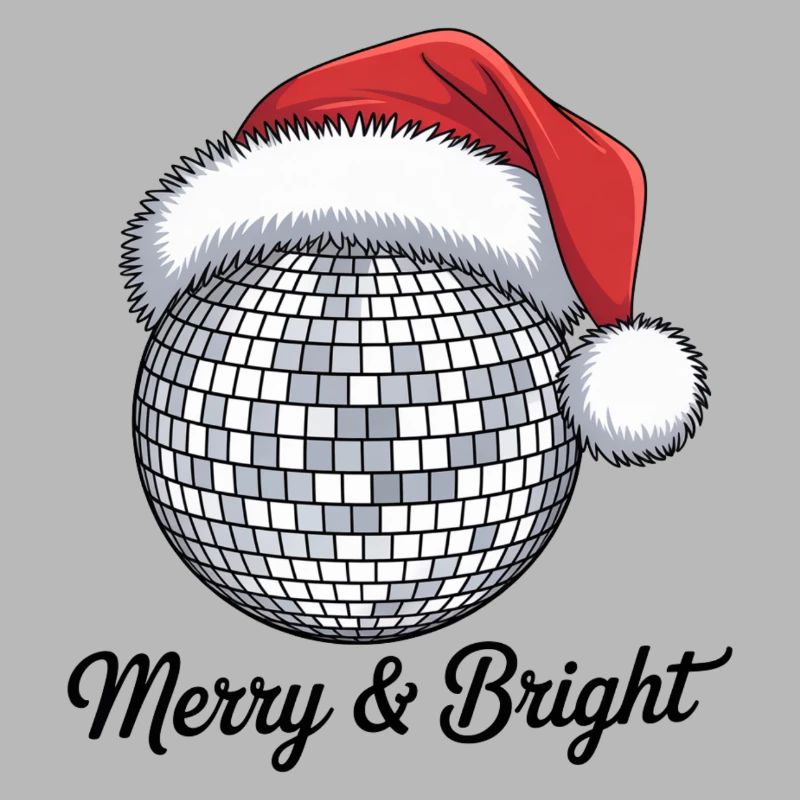 Disco Weihnachtsmann mit Merry & Bright
