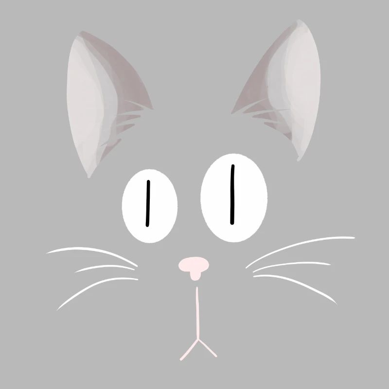 Visage de chat i tête de chat je fais face