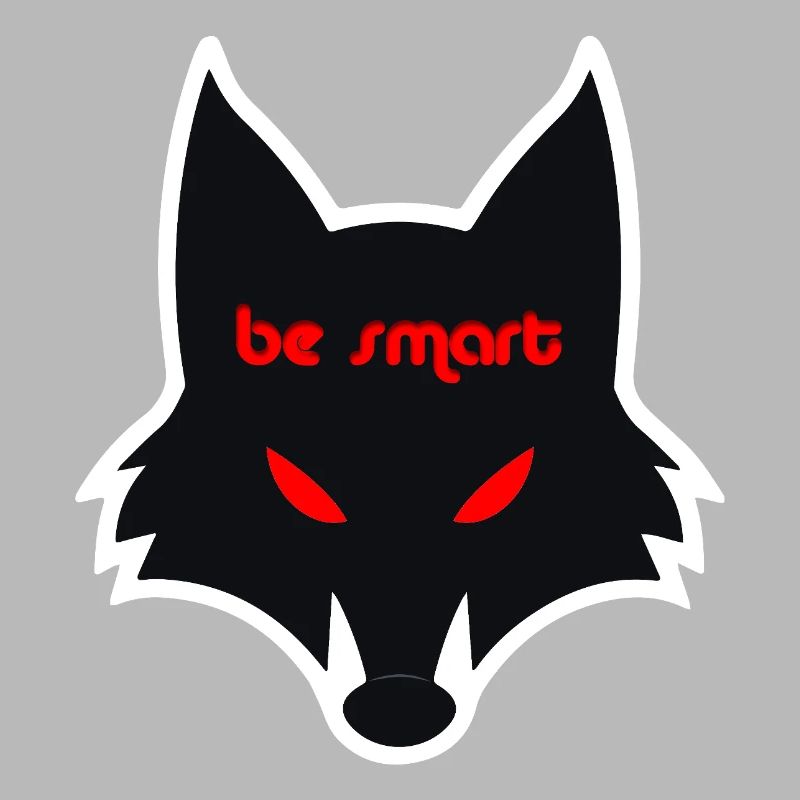 Düstere Wolfgrafik mit Botschaft