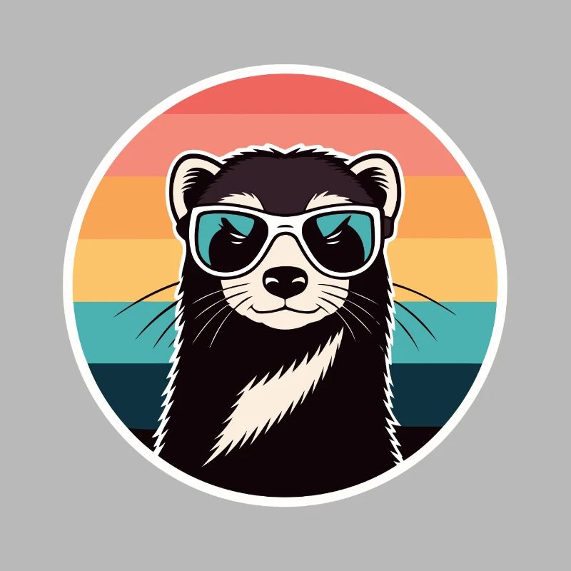 Retro-Otter-Regenbogenbrille
