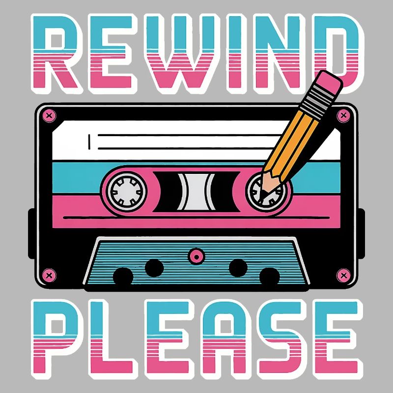 Rewind Please Cassette Retro