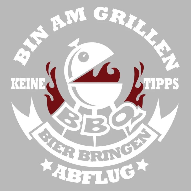 Grill-Motiv mit Bier-Design