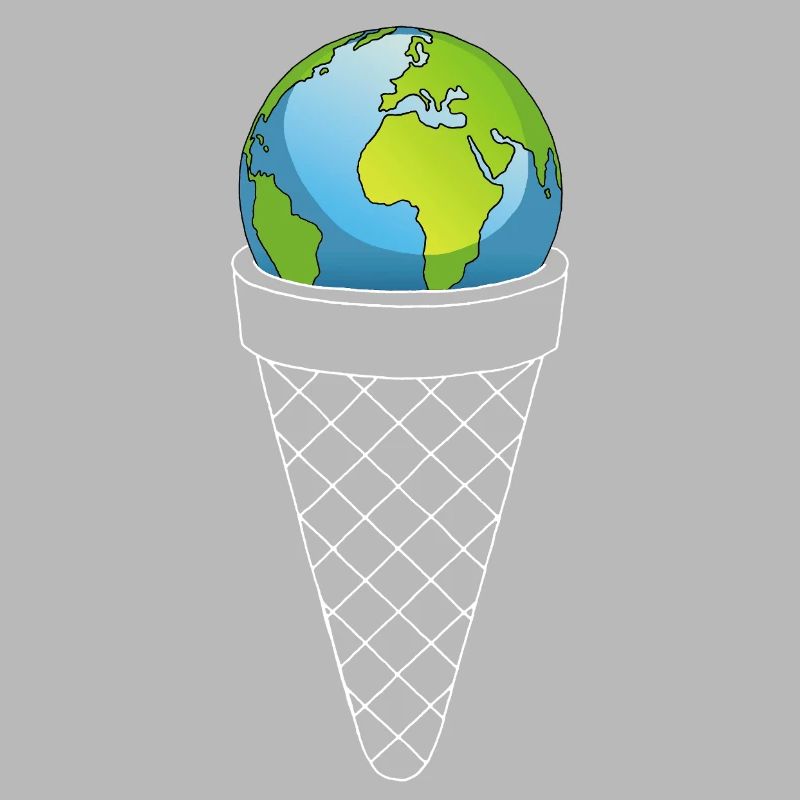 Planet Erde und Eiscreme
