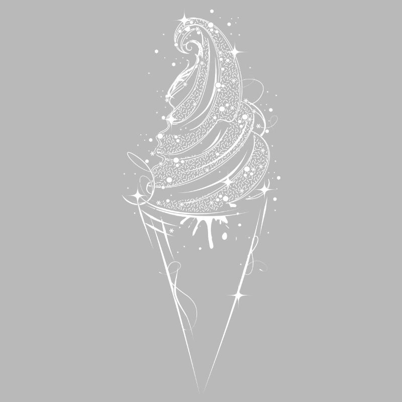 Crème glacée à & cornet gaufre