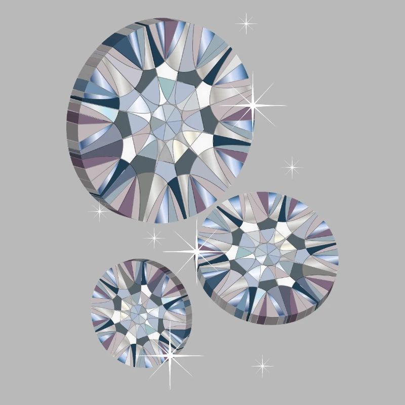 Abstract diamonds Elegance in clear facets