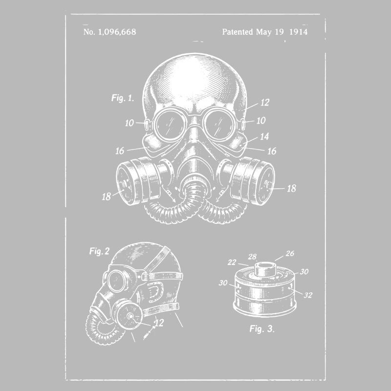 Illustration du plan du masque à gaz