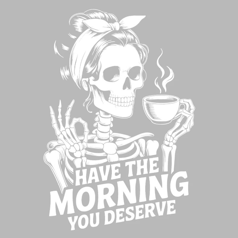 Coffee Kick Skeleton Morning Ritual