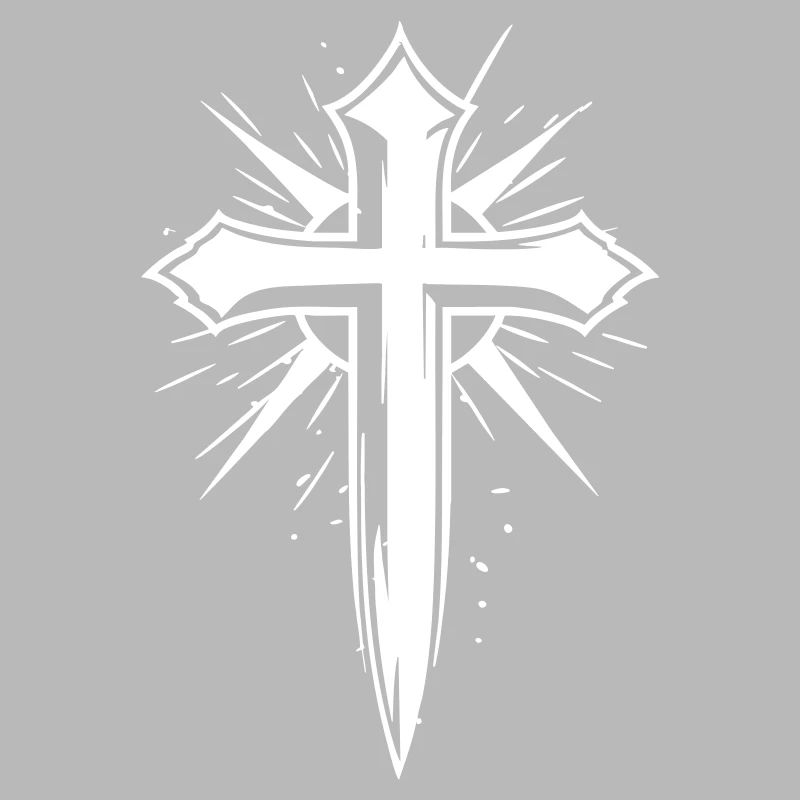 Christliches Kreuz mit Schein-Effekt