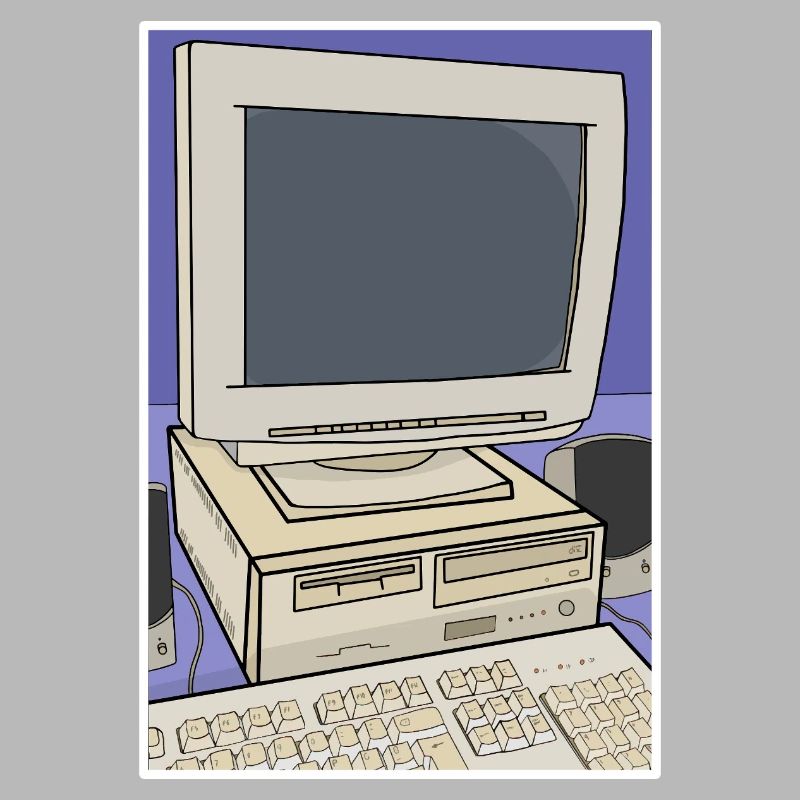 Retro-Computer-Desktop-Einrichtung
