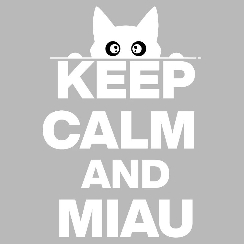 KEEP CALM AND MEOW! CAT LOVER CATLOVER white