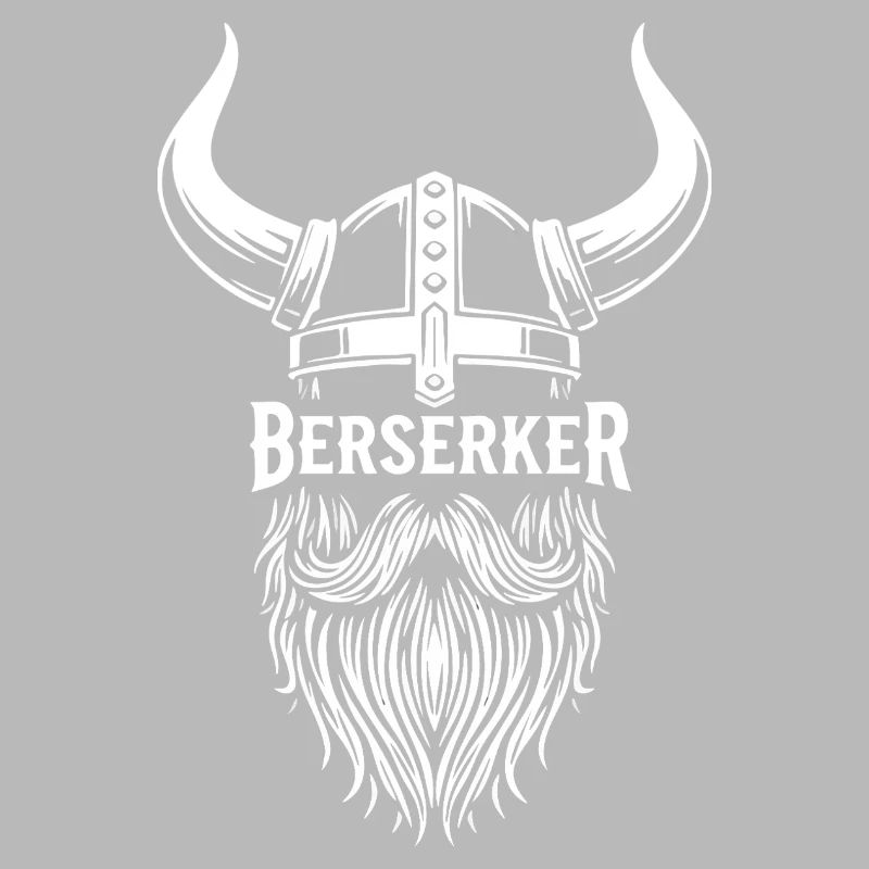 Wikinger-Berserker-Hornhelm-Bart-Maskottchen