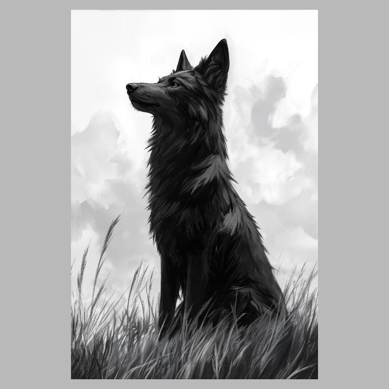 Illustration eines Wolfes
