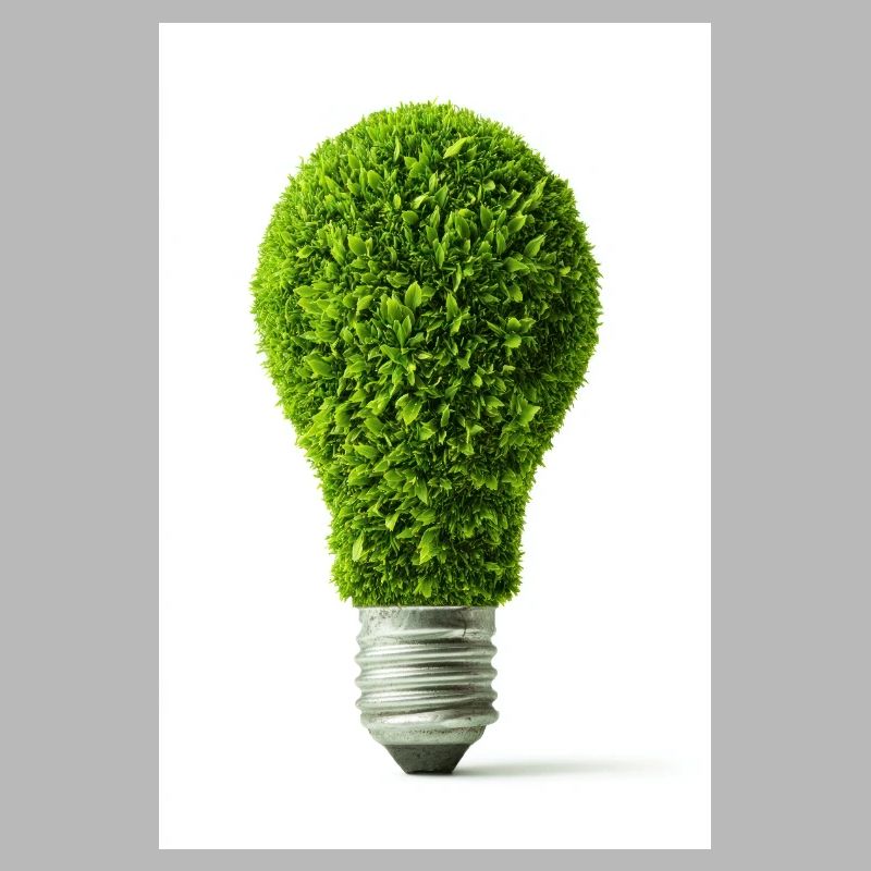 Leafy Glow Light Bulb Design