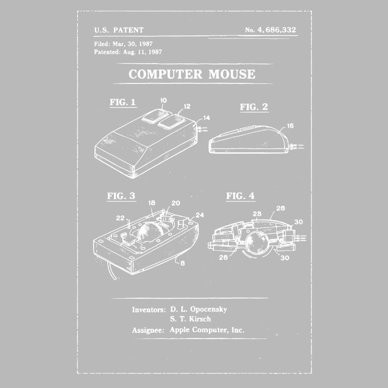 Retro-Computermaus-Bauplan