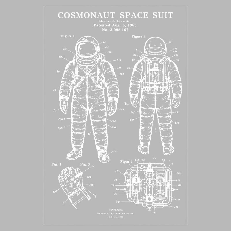 Plan de la combinaison spatiale du cosmonaute