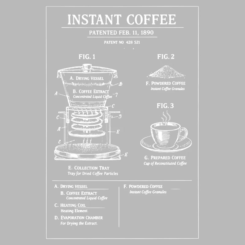 Illustration du plan de café instantané
