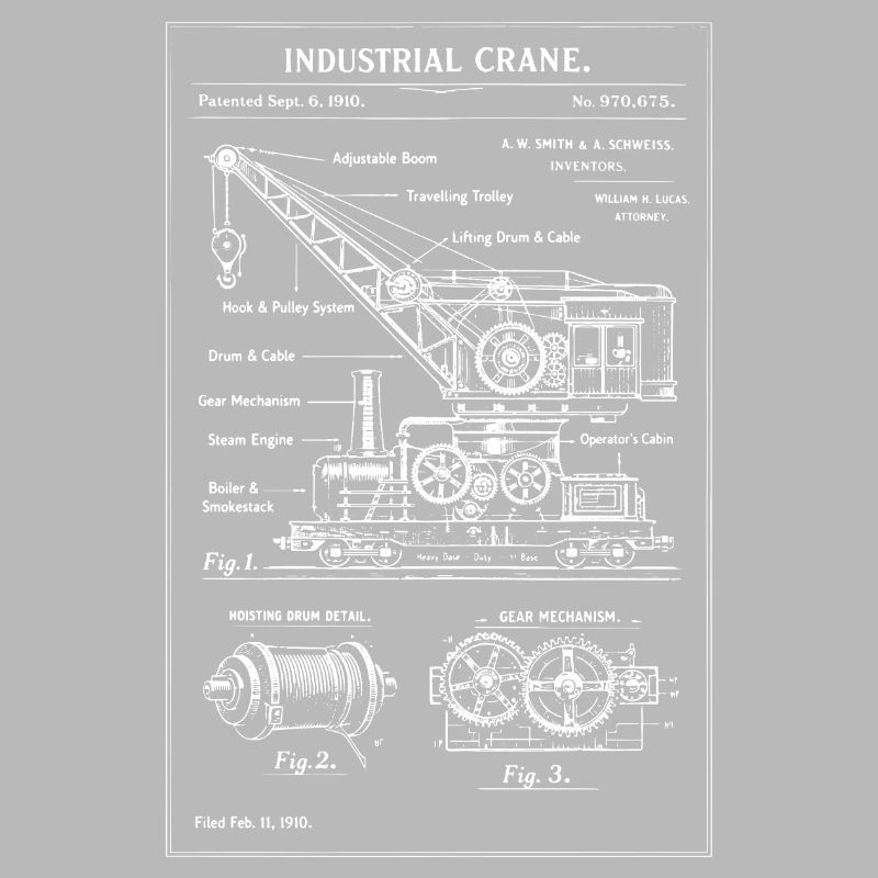 Industrielle Kran-Baupläne