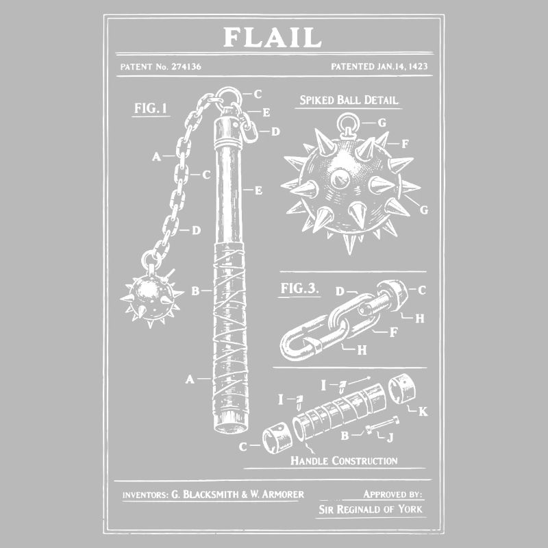 Plan médiéval de fléau de style breveté