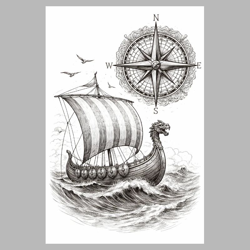 Compass Viking Segelschiff