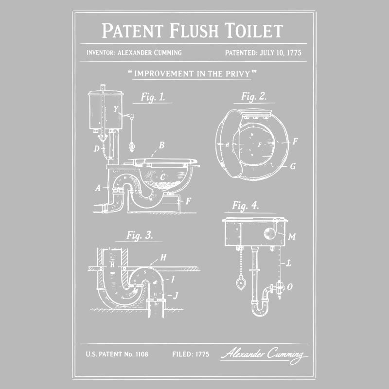 Plan breveté pour toilettes à chasse d’eau
