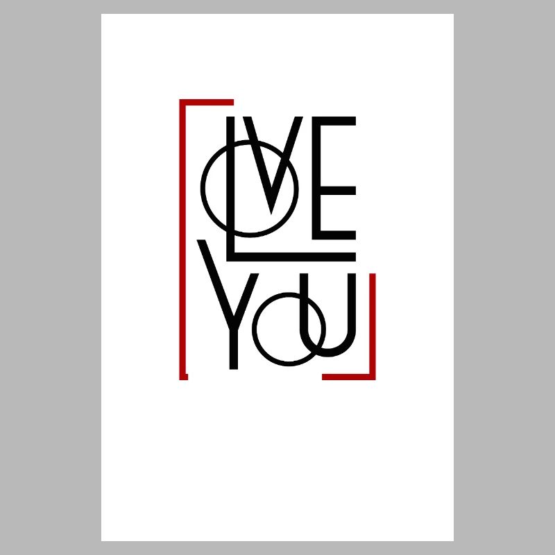 Love You Geometric Frame