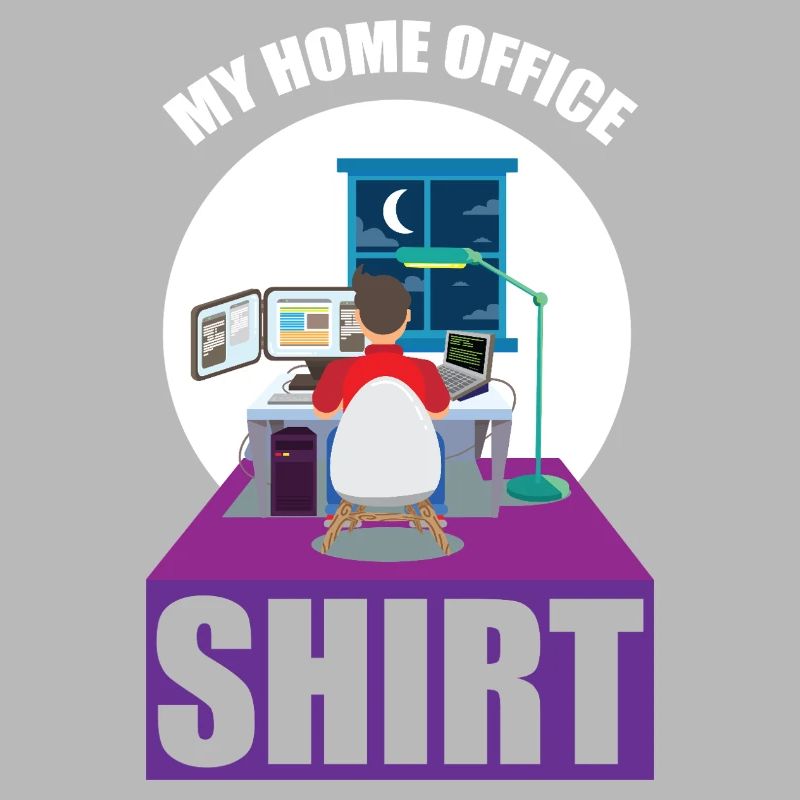 Night Shift Coder Programmer Desk Graphic