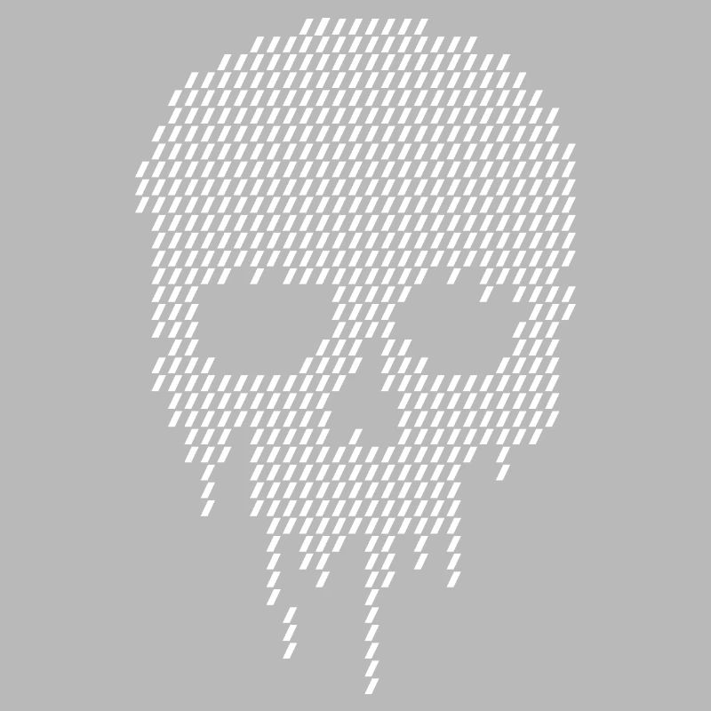 Dripping Pixel Skull