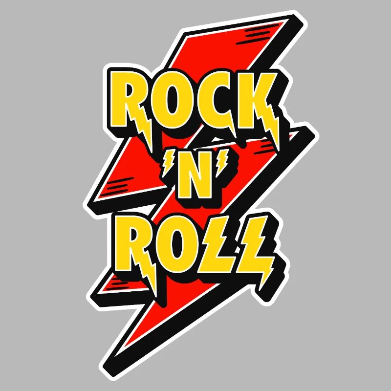 Rock 'N' Roll Lightning Bolt Logo