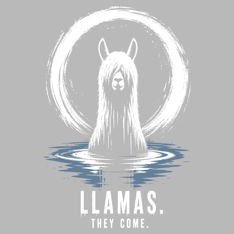 Llamas They Come Horror Llama Design