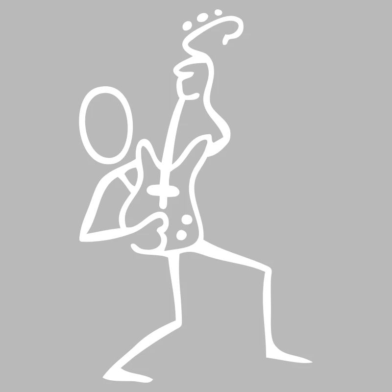 Gitarrist Posing auf der Bühne
