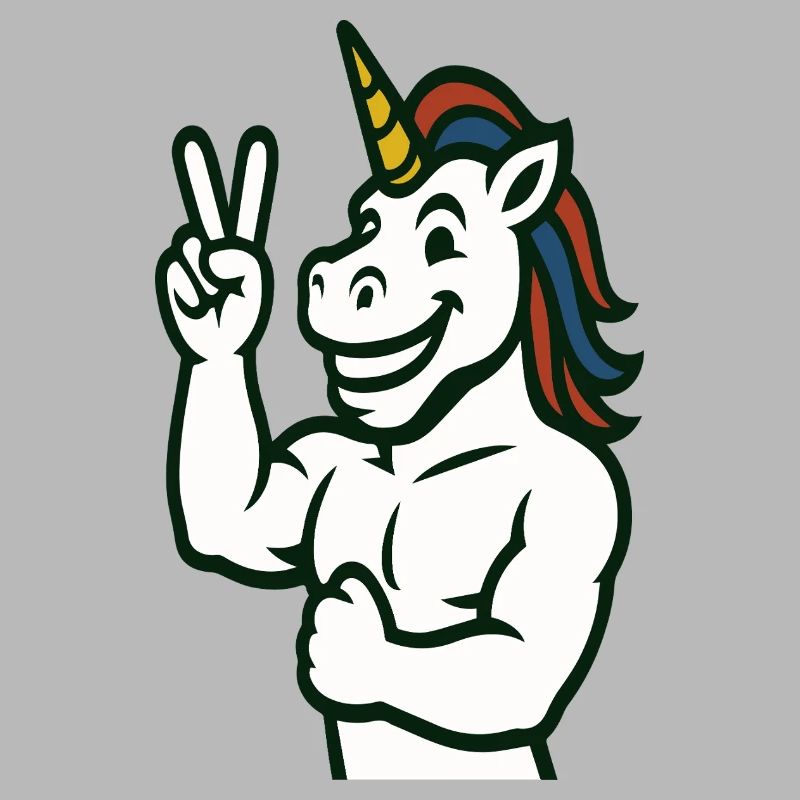 Einhorn-Friedenszeichen Illustration