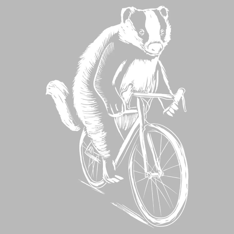 Erdmännchen-Radfahrer-Skizzen-Tee